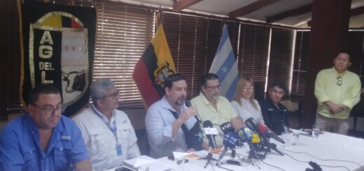 El titular de la Asociación de Ganaderos, Carlos Encalada, durante la rueda de prensa anunciando los pormenores de la feria.