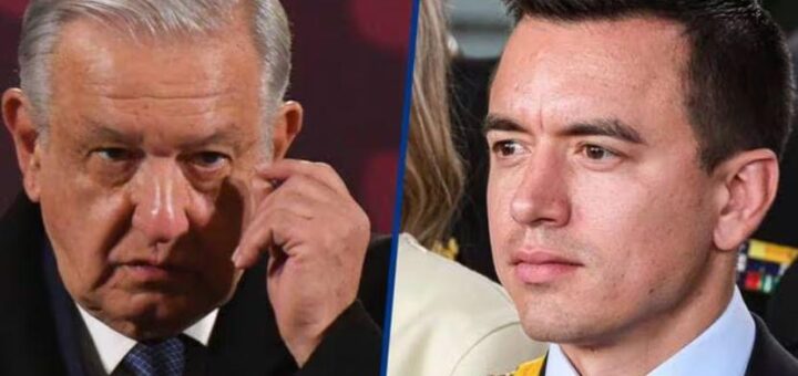 El Gobierno de Daniel Noboa de Ecuador demandó a México, al mando de Andrés Manuel López Obrador.