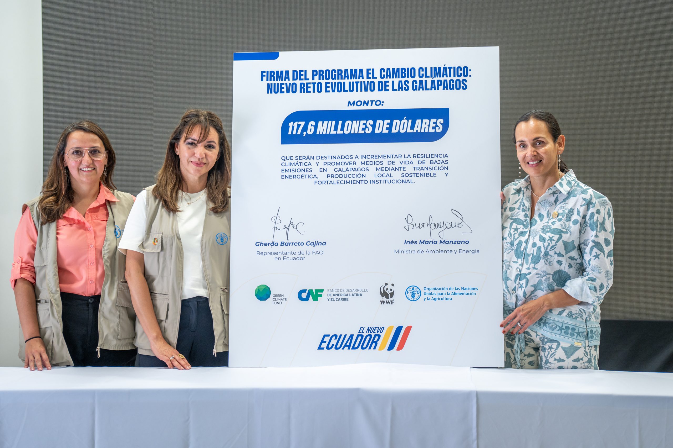 Gobierno destina USD 117,6 millones para fortalecer la resiliencia climática y transición energética en Galápagos