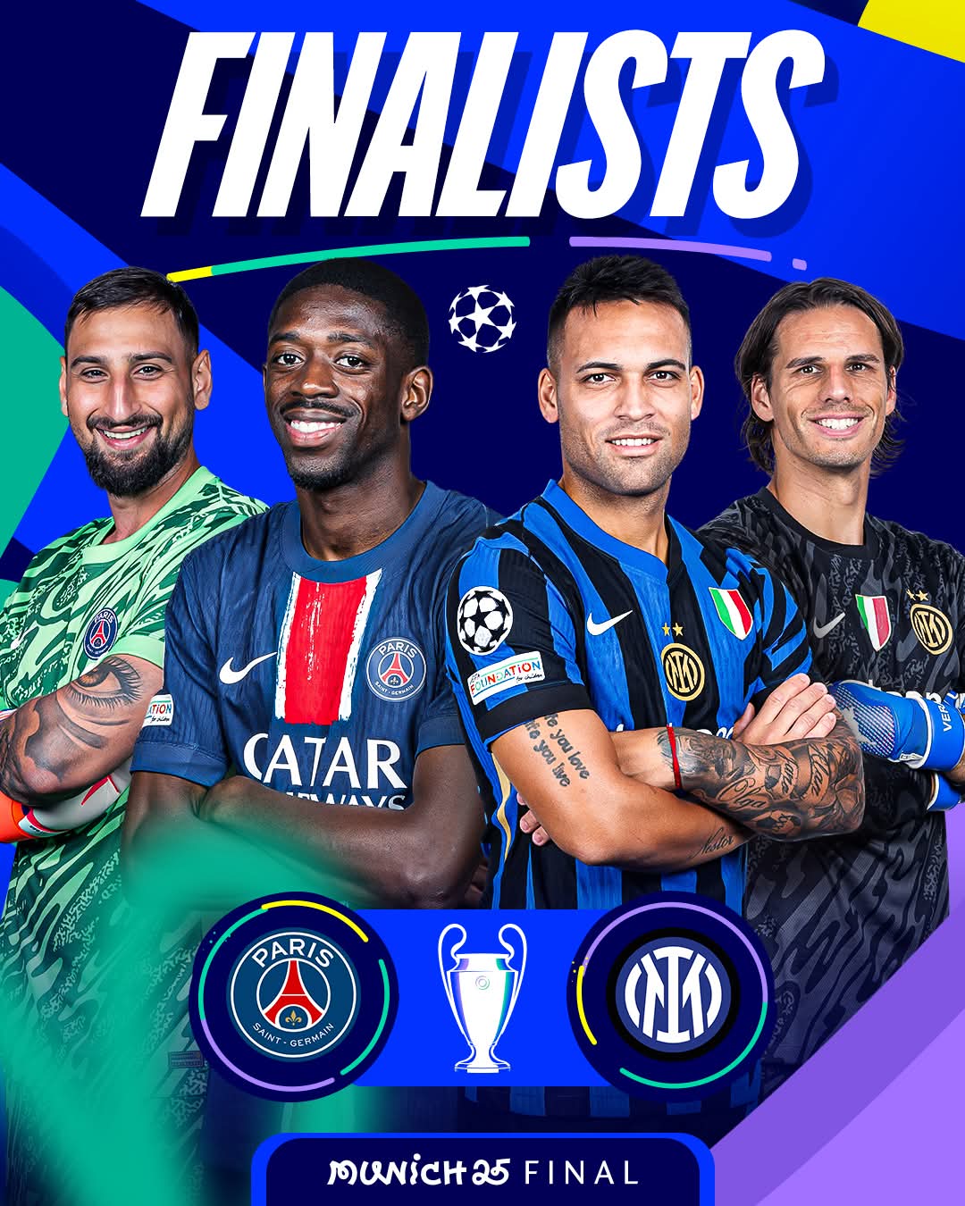 PSG e Inter de Milán se enfrentan en la final de Champions League