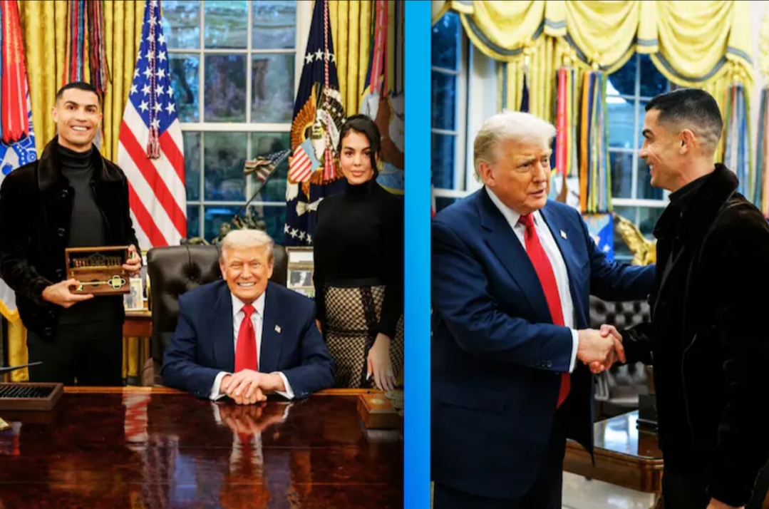 Cristiano Ronaldo brilla en el despacho Oval: El Ícono del Fútbol Mundial en la Casa Blanca