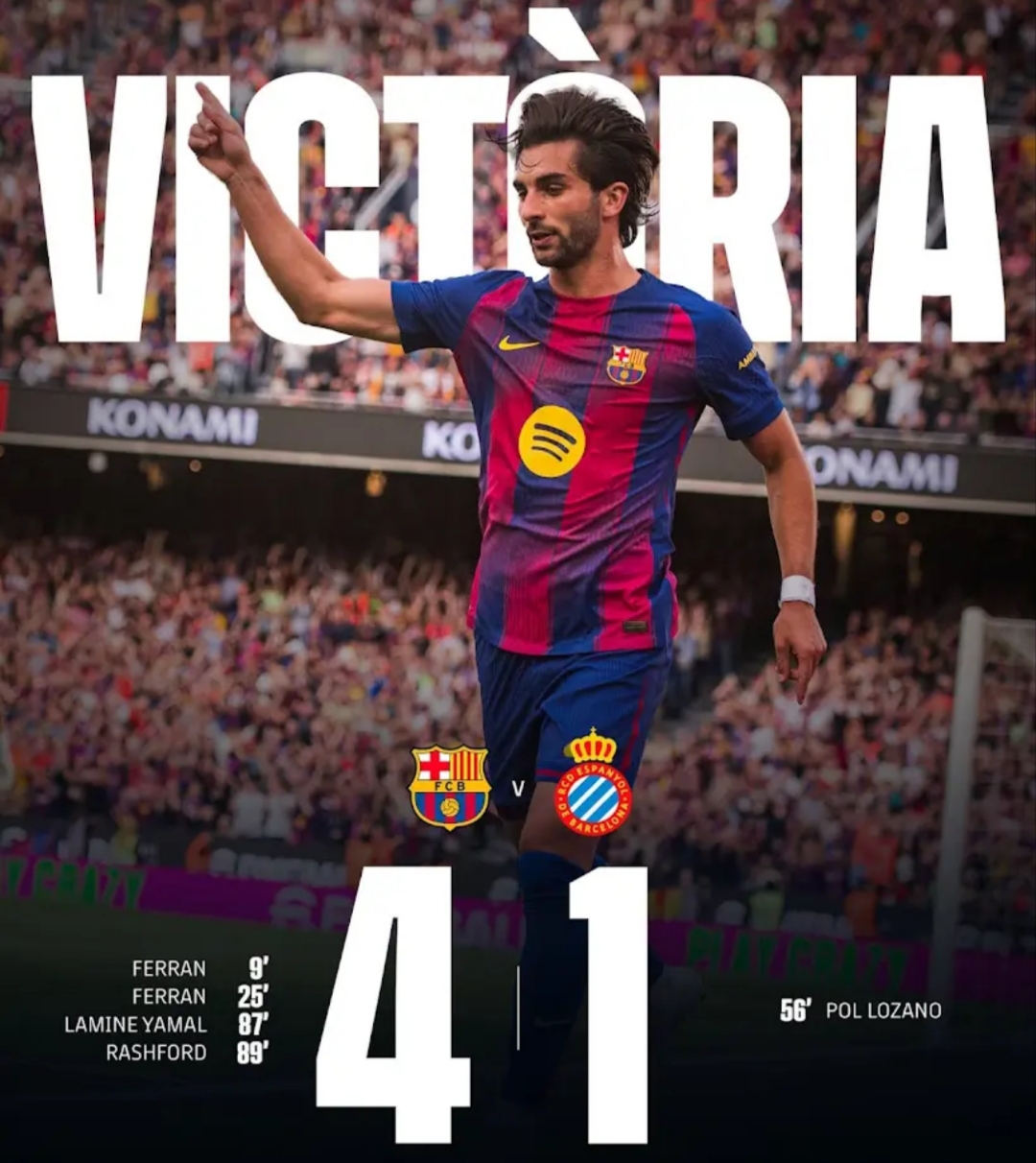 Barça de Flick sentencia el derbi y pone la directa hacia el título de Liga