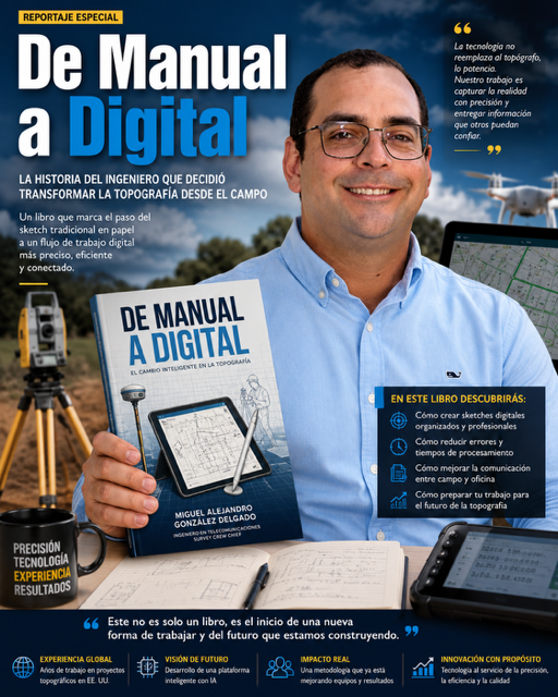 De Manual a Digital: el libro que propone una nueva forma de hacer topografía Por: Ing. Miguel Alejandro González Delgado