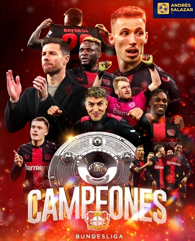 ¡El Bayer Leverkusen se consagró campeón de la Bundesliga por primera vez en su historia! 🏆🇩🇪