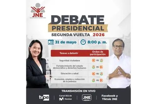 DOMINGO 31 DEBATE ENTRE CANDIDATOS A LA PRESIDENCIA DE LA REPÚBLICA PERUANA