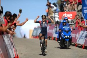 Richard Carapaz, vencedor del Giro de Italia 2019, ha ganado al momento dos etapas en la Vuelta a España 2022.