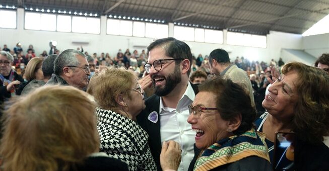 Gabriel Boric encabeza lanzamiento de campaña de sensibilización en el marco del Día Mundial de Toma de Conciencia del Abuso y Maltrato en la Vejez./Álex Ibáñez