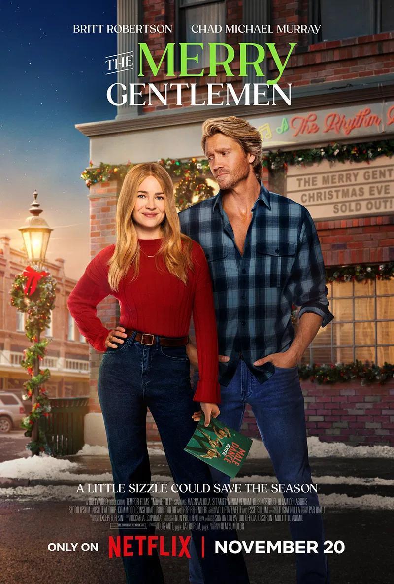 “Los festivos caballeros”, la romántica película navideña de Netflix protagonizada por Britt Robertson y Chad Michael Murray