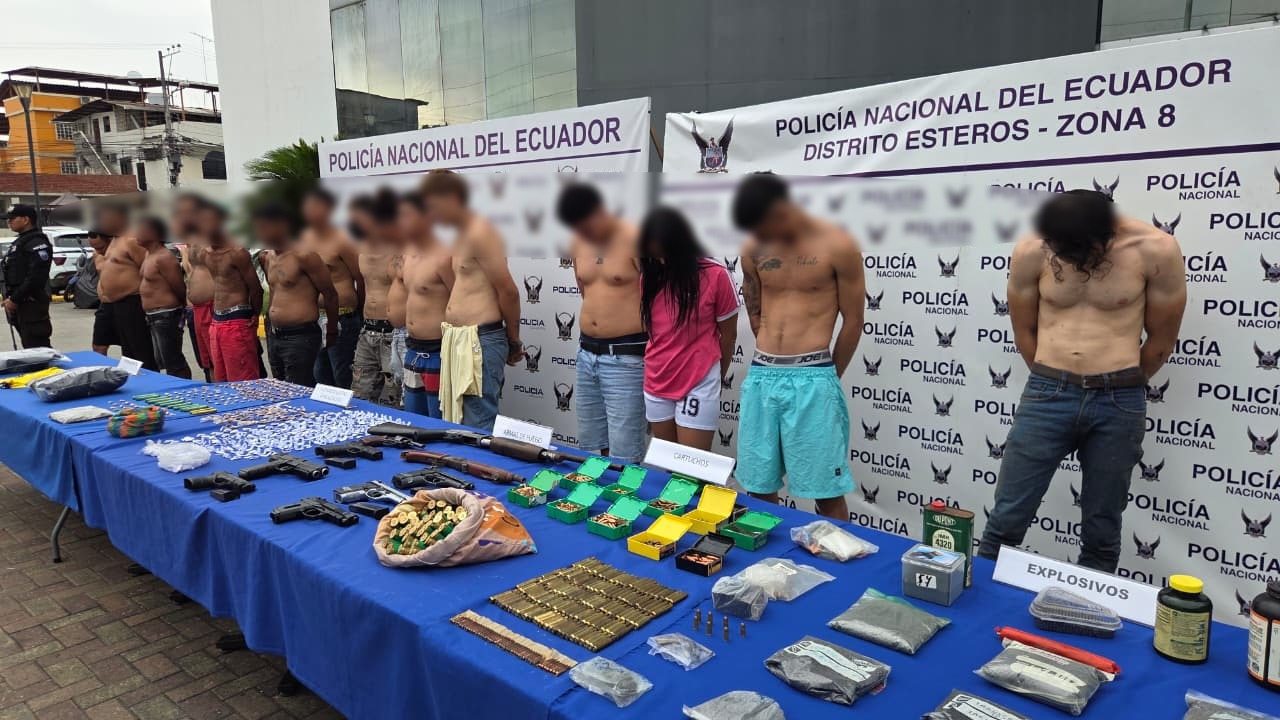 La Policía Nacional del Ecuador ejecutó un operativo contra las economías criminales en el que se detuvieron a 27 sujetos