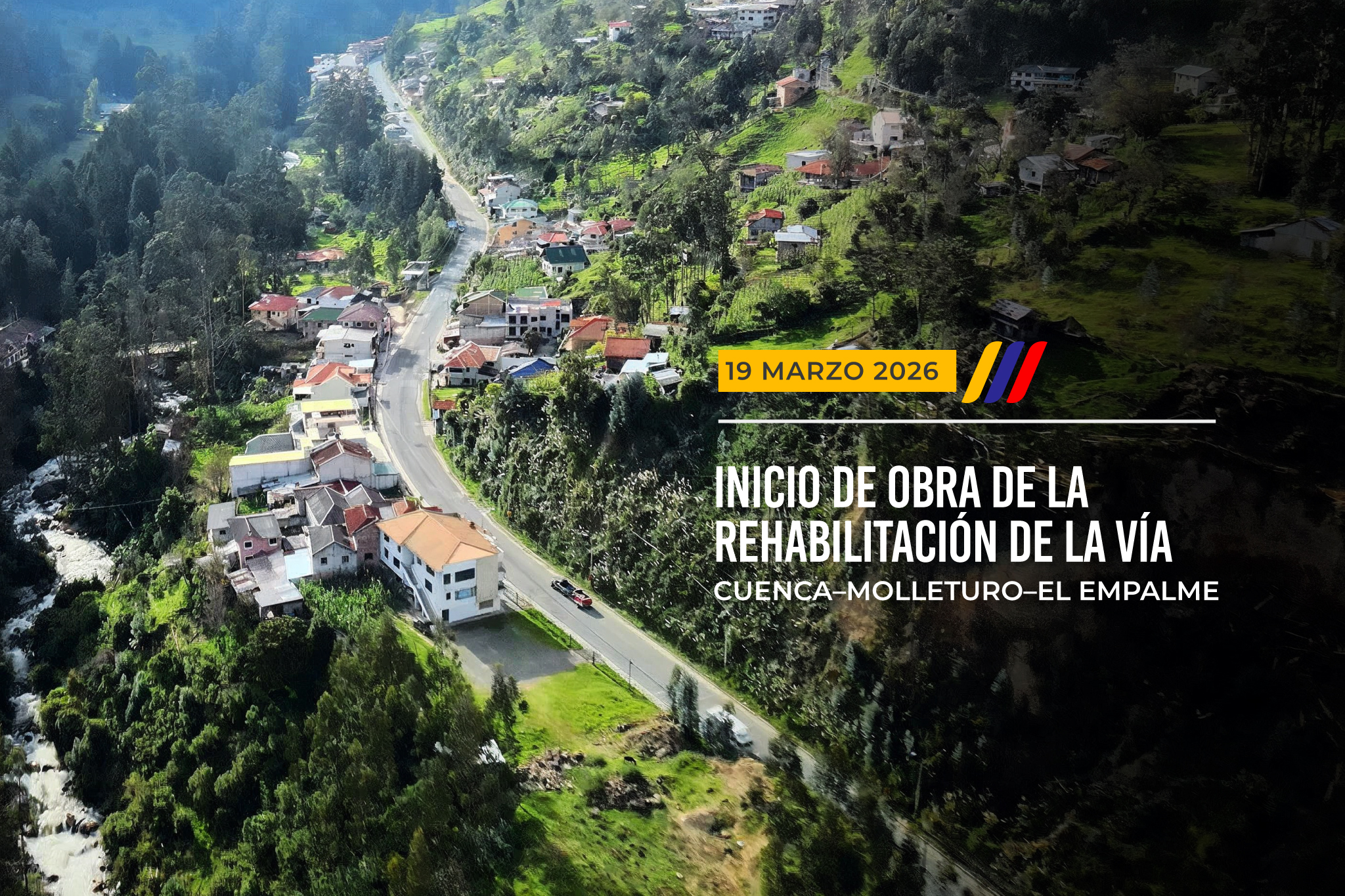 Gobierno inicia la rehabilitación de la vía Cuenca – Molleturo – El Empalme,