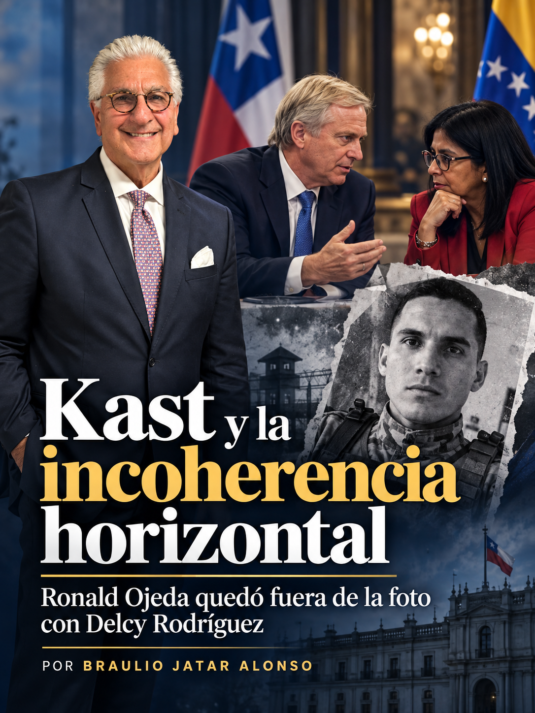 Kast y la incoherencia horizontal: Ronald Ojeda quedó fuera de la foto con Delcy Rodríguez  Por: Braulio Jatar Alonso