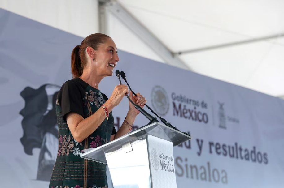 Sheinbaum señala en Sinaloa que la injerencia extranjera provoca violencia