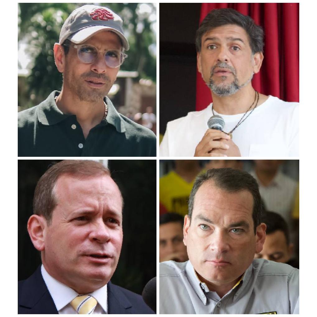 Henrique Capriles, Carlos Ocariz, Juan Pablo Guanipa y Tomás Guanipa