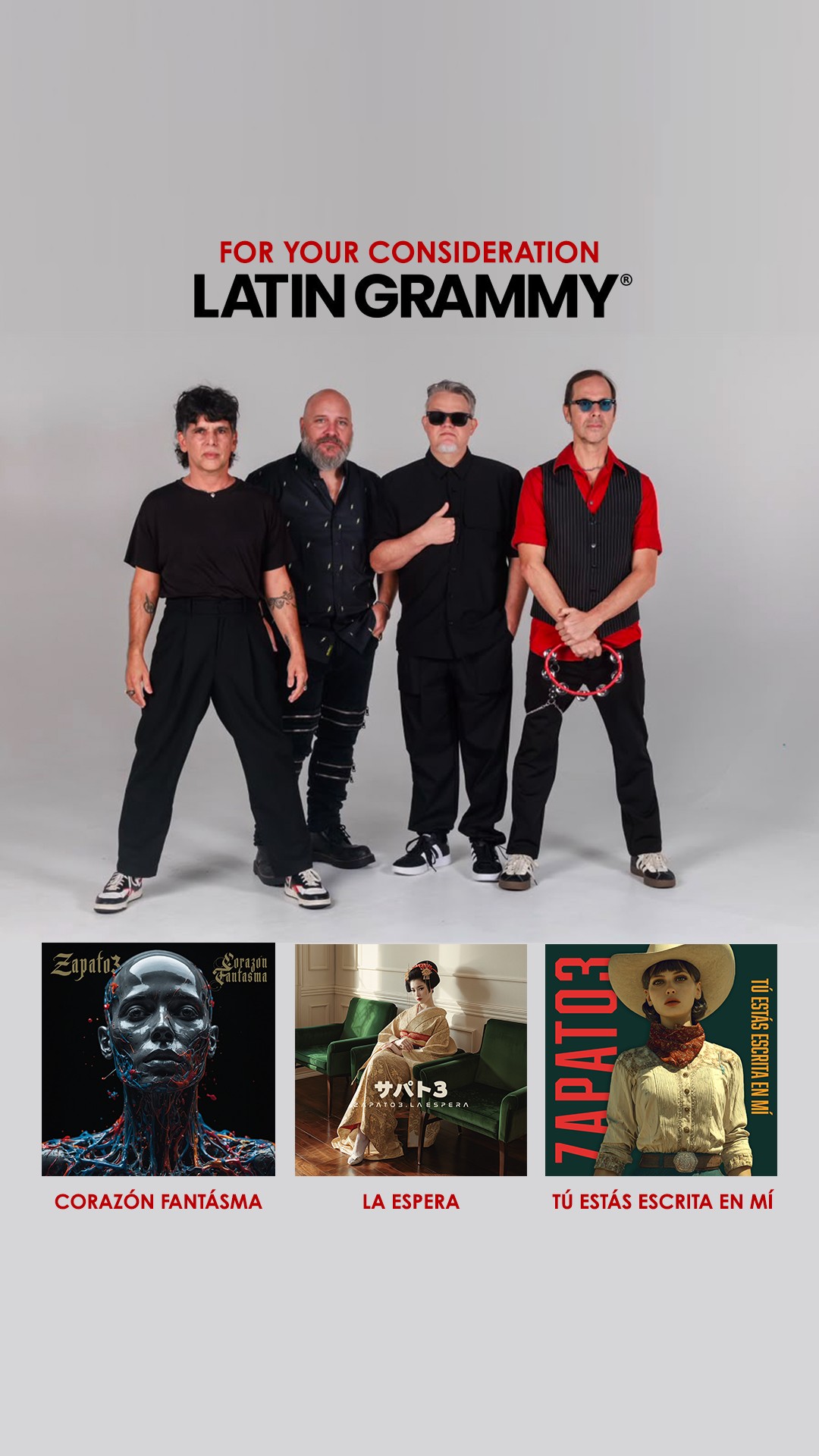 Zapato3 presenta postulaciones For Your Consideration Latin Grammy 2026